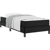 vidaXL Bettrahmen mit Matratze Schwarz 90 x 200 cm Stoff