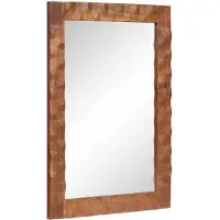 vidaXL Badezimmer Spiegel Akazienbraune Oberfläche 50 x 70 x 2,5 cm