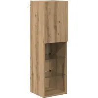 vidaXL TV-Wandschrank-Set mit LED-Lichtern 7 pcs Artisan-Eiche