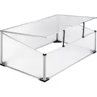 Linder Exclusiv GmbH Linder Exclusiv Gewächshaus aus Aluminiumprofilen mit Polycarbonatfüllung,mit aufklappbaren Deckel MC4361 100x60x30/40 cm