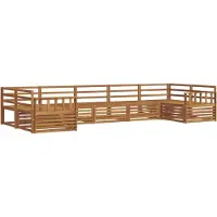 vidaXL Outdoor-Sofagarnitur 7 pcs Natur