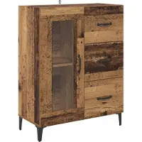 vidaXL Highboard Altholz 69,5 x 34 x 180 cm Holzwerkstoff