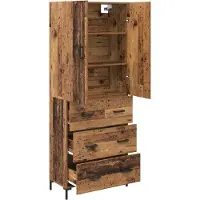 vidaXL Highboard Altholz 69,5 x 34 x 180 cm Holzwerkstoff