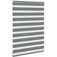 vidaXL Doppelrollo Dunkelgrau 105x100 cm Stoffbreite 100,9 cm Polyester
