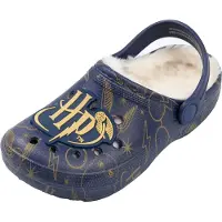 Harry Potter - Logo Clogs für Mädchen, Pelzgefüttert NS9509 (37 EU) (Marine)