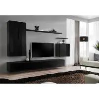Xl Moebel Gmbh Schwarz Wohnwand Wohnzimmermöbel Design Luxus TV Ständer Neu Möbel