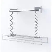 Foxydry Wandmontierter Wäscheständer elektrisch höhenverstellbar, 122 cm – PRO