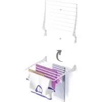 Foxydry Fold – Klappbarer Wand-Wäscheständer für Bad, Balkon oder Terrasse