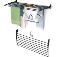 Foxydry Wand-Wäscheständer aus Aluminium, robuste und langlebige Trocknungslösung – Fold Down 116 cm schwarz