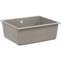 vidaXL Waschbecken 80% Quarz und 20% Harz 530 x 460 mm Grau