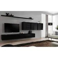 Xl Moebel Gmbh Schwarz Wohnwand Wohnzimmermöbel Modern Designer Sideboard Wandschrank Designer