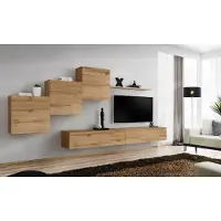 Xl Moebel Gmbh Designer Wohnwand Braun TV Ständer Moderne Sideboard Wandregal Wandschrank 6 tlg