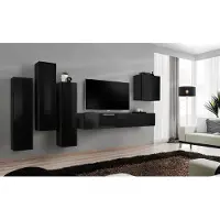 AEA Wohnwand Set 5tlg. TV-Ständer Wohnzimmer rtv Wandschrank Garnitur Gruppe Neu