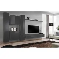 Xl Moebel Gmbh Designer Wohnwand Grau Luxus Wohnzimmermöbel Komplette Sideboard Möbel