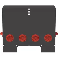 vidaXL Hühnerfütterer 2 pcs Schwarz 60,5 x 29 x 51 cm