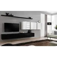 AEA Designer Modern Wohnwand Wohnzimmermöbel Schwarz Holzmöbel Sideboard