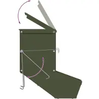 vidaXL Kaninchenfütterer Olivgrün 12,5 x 26 x 28,5 cm 1 kg