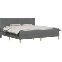vidaXL Bettrahmen 200 x 200 cm Dunkelgrau