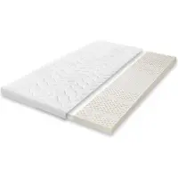 Letti Latex Topper 200x200 Höhe 8 m Härtegrad H2 mittelfest bis 95 kg (RG 65 kg)