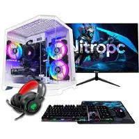 Nitropc Gaming-Desktop-PC Pack Avancé - AMD Ryzen 7 5700X, NVIDIA GeForce RTX 5060 8 GB, 16 GB RAM, 1 TB SSD, Windows 11 Pro