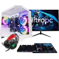 Nitropc Gaming-Desktop-PC Pack Avancé - AMD Ryzen 5 3400G, Radeon Graphics, 16 GB RAM, 1 TB SSD, Windows 11 Pro