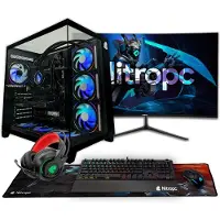 Nitropc Gaming-Desktop-PC Pack Extrême - AMD Ryzen 5 8400F, AMD Radeon RX 9060 XT 16 GB, 32 GB RAM, 1 TB SSD, Windows 11 Pro