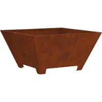 vidaXL Feuerstelle Braun 60 x 60 x 30 cm Wetterstahl