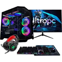 Nitropc Gaming-Desktop-PC Pack Avancé - AMD Ryzen 7 5800X, NVIDIA GeForce RTX 5060 Ti 16 GB, 32 GB RAM, 1 TB SSD, Windows 11 Pro