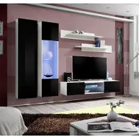 Xl Moebel Gmbh Designer Komplett Wohnwand Hänge Vitrine TV-Ständer Luxus Wand Regale Hochglanz