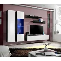 AEA Wohnwand Luxus Wohnzimmer Möbel Komplette Set 5 tlg Moderne Design