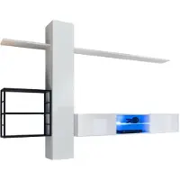 Xl Moebel Gmbh Wohnwand Möbel Einrichtung 270 cm Wandschrank Weiß Wand Regale Einrichtung
