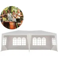 4IQ Garten Pavillon 3x6 m Garenpartyzelt Pavillon Weiß
