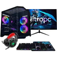 Nitropc Gaming-Desktop-PC Pack Avancé - Intel Core i5-14400F, NVIDIA GeForce RTX 5060 8 GB, 16 GB RAM, 1 TB SSD, Windows 11 Pro