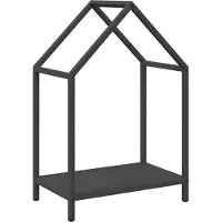 vidaXL Brennholzregal Schwarz 40x25x60 cm Kaltgewalzter Stahl