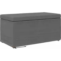 vidaXL Hocker Dunkelgrau 81 x 41 x 40 cm Stoff und Pressholz