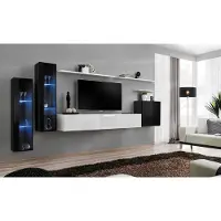 Xl Moebel Gmbh Design Weiß Wandschrank Wandregal TV-Ständer Luxus Wohnzimmer Vitrine Neu