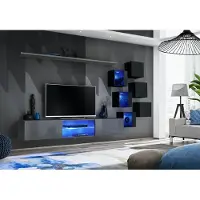 Xl Moebel Gmbh Set Modern Grau Einrichtung Wohnwand TV-Ständer Sideboard Holzmöbel Wandschrank