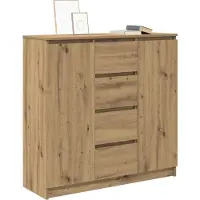 vidaXL Sideboard mit Schubladen Artisan-Eiche 100,5x35x98,5 cm