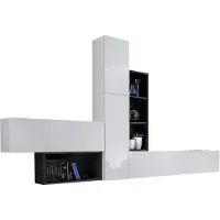 Xl Moebel Gmbh Wohnwand Modern Weiß TV-Ständer Wohnzimmer Wandregale Garnitur
