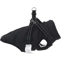 vidaXL Hundemantel Schwarz L28 Fleece und Polyester