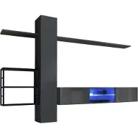 Xl Moebel Gmbh Wohnzimmermöbel Wohnwand 270 cm Wandschrank Einrichtung Grau Luxus Wand Regale