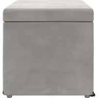 vidaXL Hocker Hellgrau 61 x 41 x 40 cm Samt und Engineering Holz