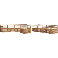 vidaXL Outdoor-Sofagarnitur 9 Stk. Natur Massivholz Akazie