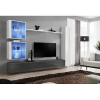 Xl Moebel Gmbh Weiß Wohnwand Wohnzimmer Set TV-Ständer Designer Möbel Wand Schrank Sideboard
