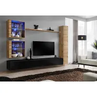 AEA Designer Wohnzimmer Möbel Wand Schrank Wohnwand Regal TV-Ständer Set 6tlg.