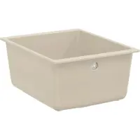 vidaXL Waschbecken 80% Quarz und 20% Harz 370 x 460 mm Beige