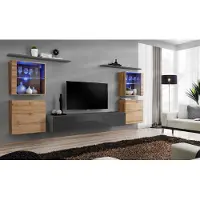 AEA Wohnzimmermöbel Set Designer Hochglanz Wohnwand Wohnzimmer Sideboard Komplett