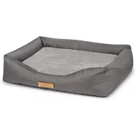 Dogeste Hundebett Orthopädisches Waschbar Hundesofa mit Bezug abnehmbar Hundekissen Hundekörbchen - Farbe Kord Grau - Hundematte Größe XXL - 100x82 cm