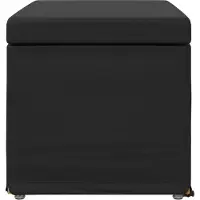 vidaXL Hocker Schwarz 61 x 41 x 40 cm Kunstleder und Engineering Holz