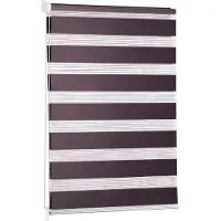 Everbrent Blumtal Doppelrollo 60 x 130 - 155cm - Klemmfix Rollo, Rollos für Fenster ohne Bohren, Klemmrollo für Fenster & Türen, Lila